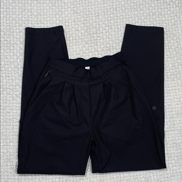 lululemon athletica Pants - Lululemon Essential High-Rise Trouser Pants Pleat Tapered Leg Women’s 2 Black